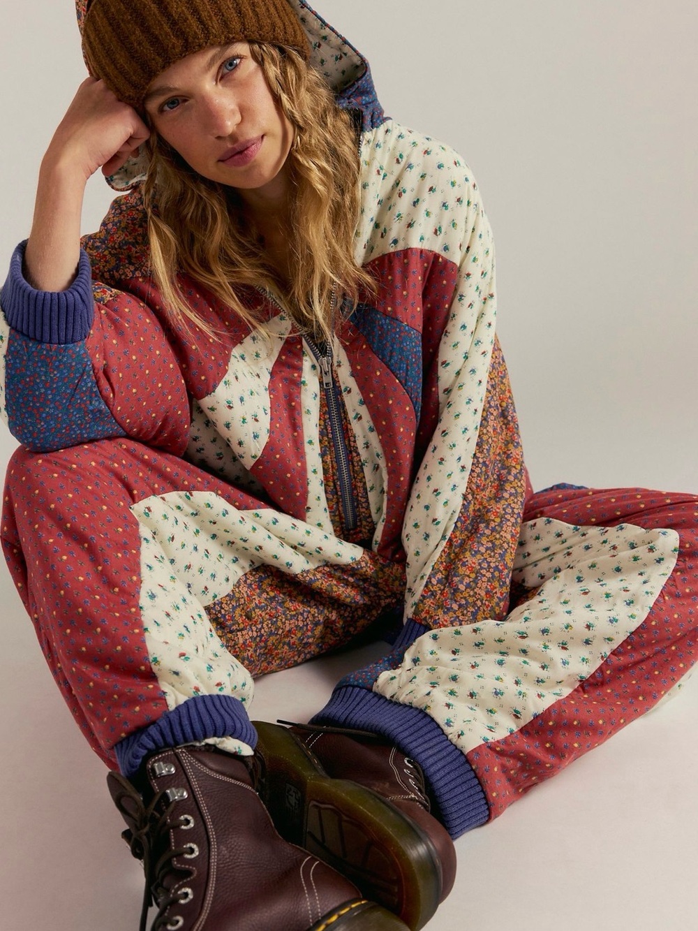 Free People Morning Star Quilted Jumpsuit XS NWT HTF DISCONTINUED - Picture 4 of 10